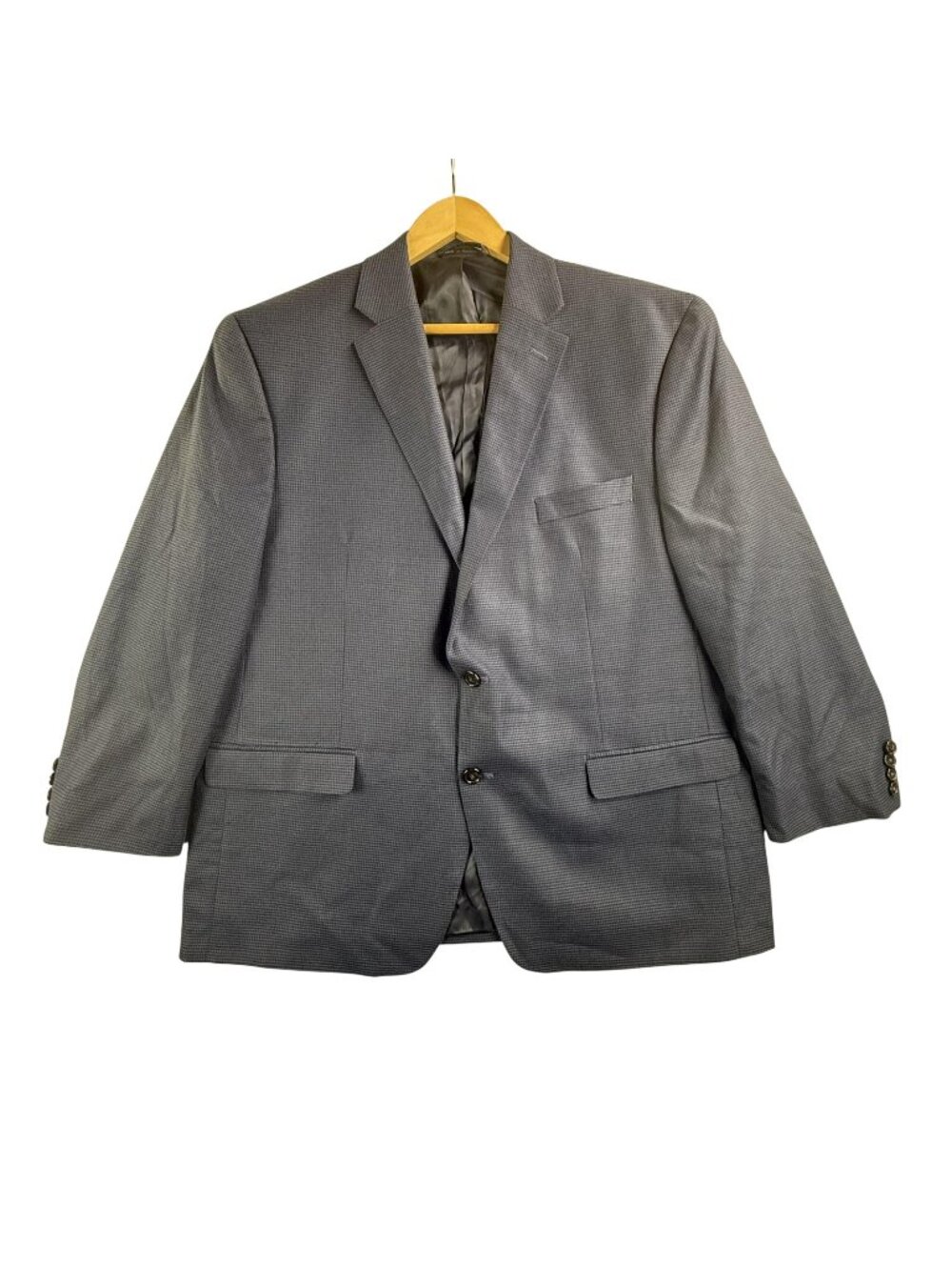 Lauren Ralph Lauren Blazer Mens 46R Blue Check Sport Coat Jacket Houndstooth